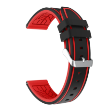 Bracelete 22mm para Smartwatch  Preto + Vermelho